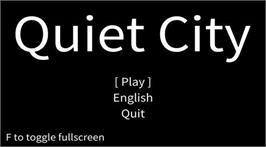Title screen of Quiet City on the Microsoft Windows.