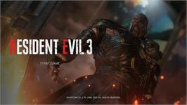 Title screen of Resident Evil 3 on the Microsoft Windows.