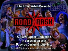 Title screen of Road Rash on the Microsoft Windows.