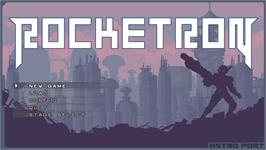 Title screen of Rocketron on the Microsoft Windows.