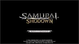 Title screen of Samurai Shodown on the Microsoft Windows.