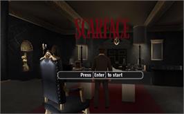 Title screen of Scarface - The World Is Yours on the Microsoft Windows.