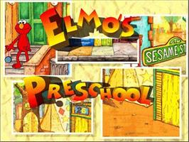 Title screen of Sesame Street - Elmo's Preschool on the Microsoft Windows.