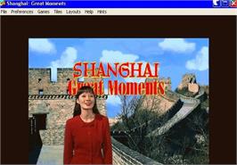 Title screen of Shanghai - Great Moments on the Microsoft Windows.