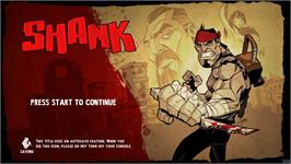 Title screen of Shank on the Microsoft Windows.