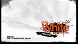 Title screen of Shaun White Snowboarding on the Microsoft Windows.