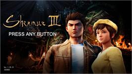Title screen of Shenmue 3 on the Microsoft Windows.