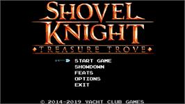 Title screen of Shovel Knight - Treasure Trove on the Microsoft Windows.
