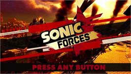 Title screen of Sonic Forces on the Microsoft Windows.