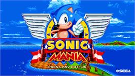 Title screen of Sonic Mania on the Microsoft Windows.