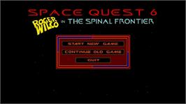 Title screen of Space Quest 6 - Roger Wilco in the Spinal Frontier on the Microsoft Windows.