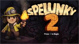Title screen of Spelunky 2 on the Microsoft Windows.