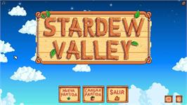 Title screen of Stardew Valley on the Microsoft Windows.