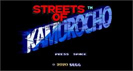 Title screen of Streets of Kamurocho on the Microsoft Windows.