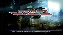 Title screen of Strider on the Microsoft Windows.