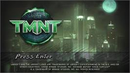 Title screen of TMNT on the Microsoft Windows.