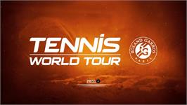 Title screen of Tennis World Tour on the Microsoft Windows.