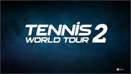 Title screen of Tennis World Tour 2 on the Microsoft Windows.