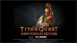 Title screen of Titan Quest - Anniversary Edition on the Microsoft Windows.