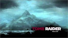 Title screen of Tomb Raider on the Microsoft Windows.