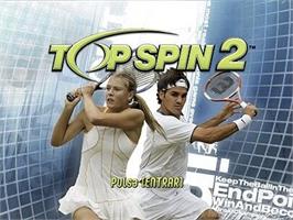 Title screen of Top Spin 2 on the Microsoft Windows.