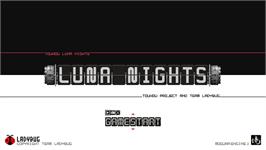 Title screen of Touhou Luna Nights on the Microsoft Windows.