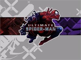 Title screen of Ultimate Spider-Man on the Microsoft Windows.