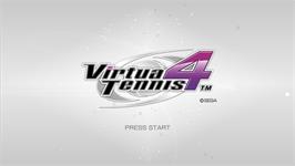 Title screen of Virtua Tennis 4 on the Microsoft Windows.
