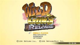 Title screen of Wild Guns - Reloaded on the Microsoft Windows.