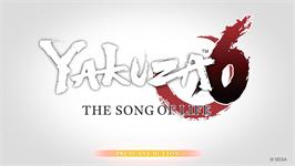 Title screen of Yakuza 6 - The Song of Life on the Microsoft Windows.