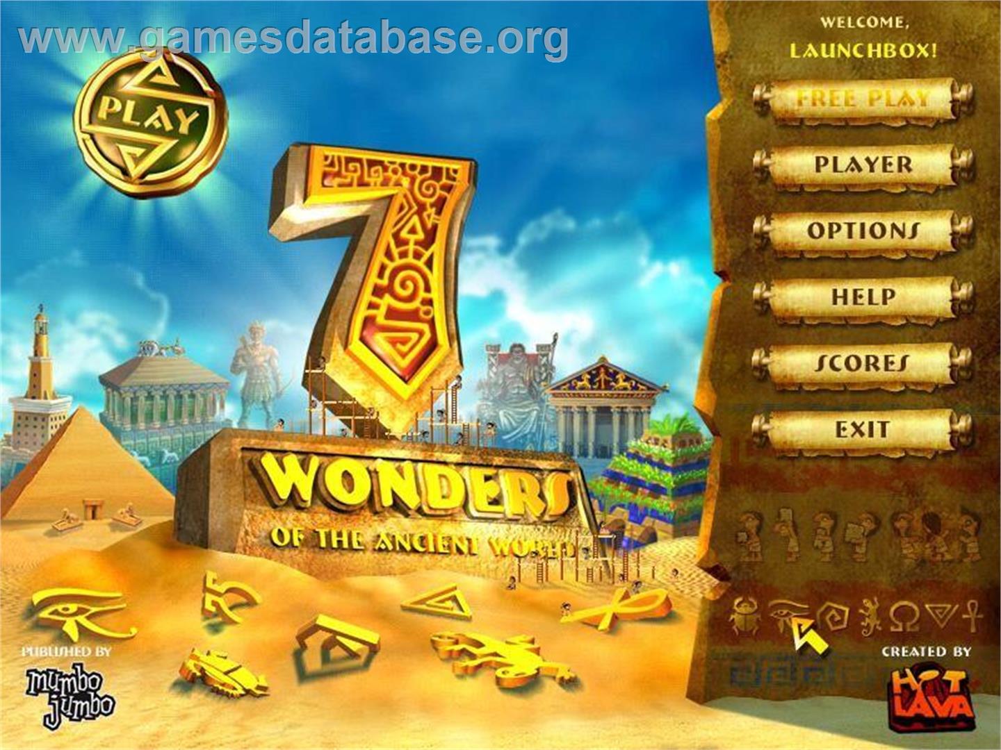 7 Wonders of the Ancient World - Microsoft Windows - Artwork - Title Screen