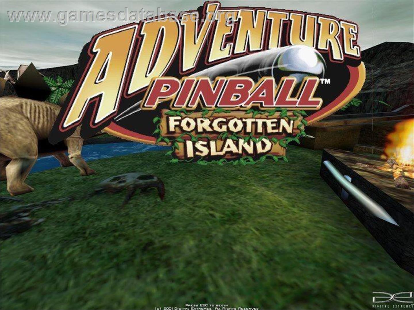Adventure Pinball - Forgotten Island - Microsoft Windows - Artwork - Title Screen