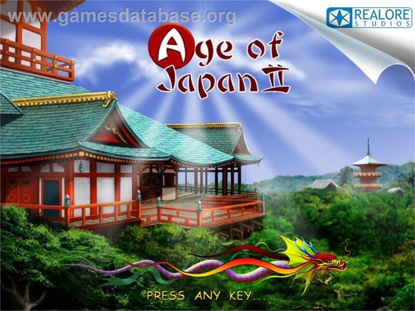 Age of Japan 2 - Microsoft Windows - Artwork - Title Screen