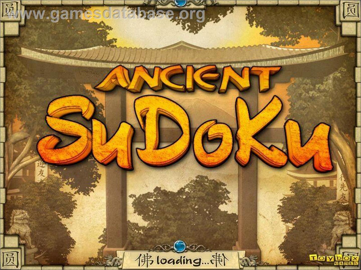 Ancient Sudoku - Microsoft Windows - Artwork - Title Screen