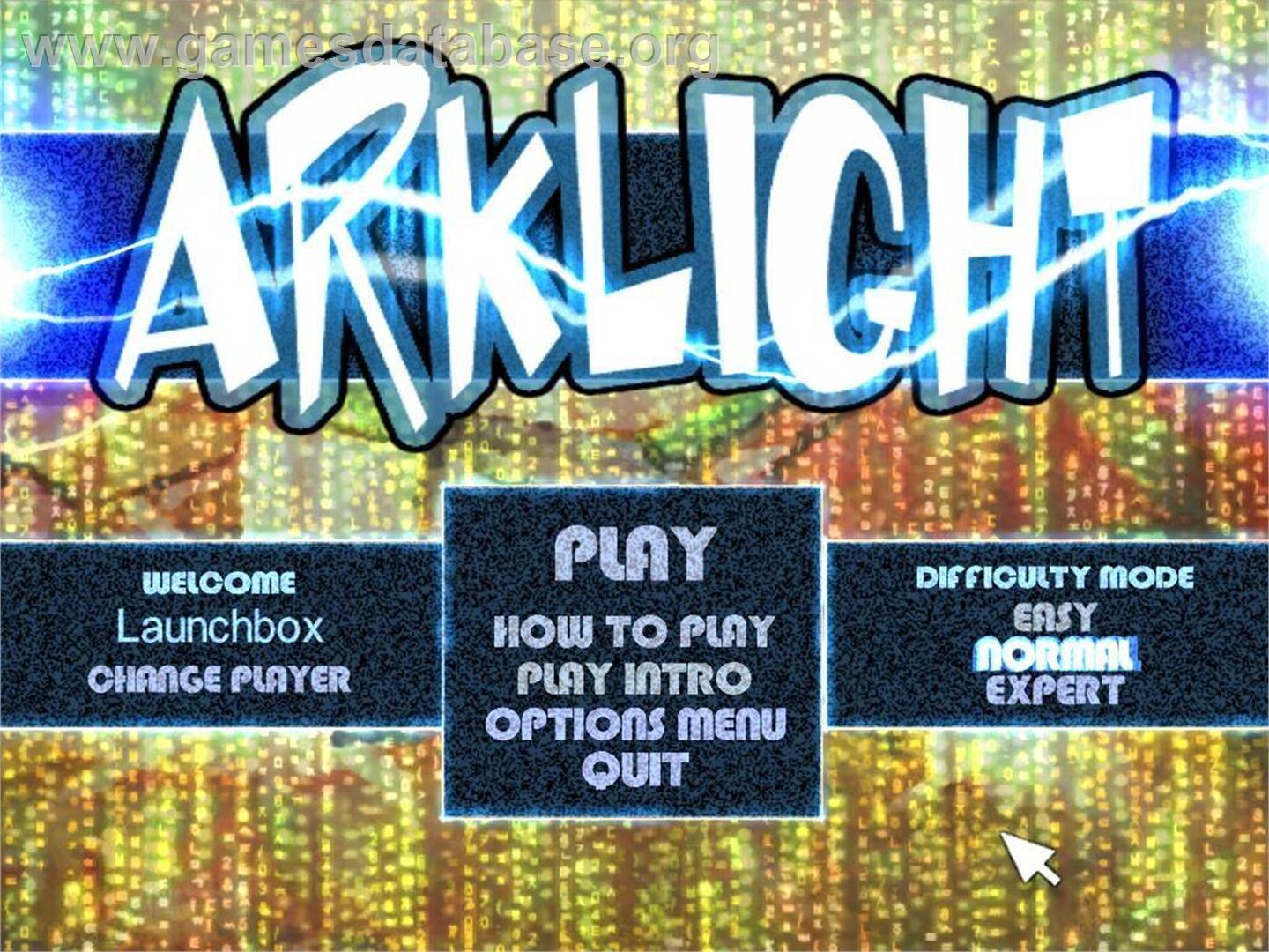 ArkLight - Microsoft Windows - Artwork - Title Screen