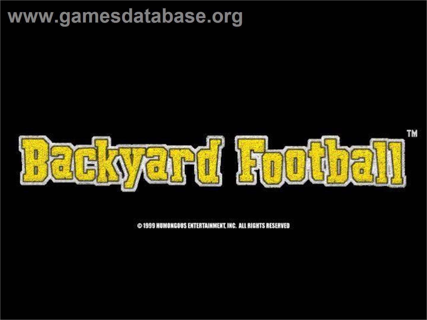 Backyard Football - Microsoft Windows - Artwork - Title Screen