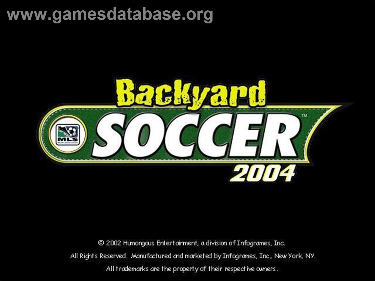Backyard Soccer 2004 - Microsoft Windows - Artwork - Title Screen