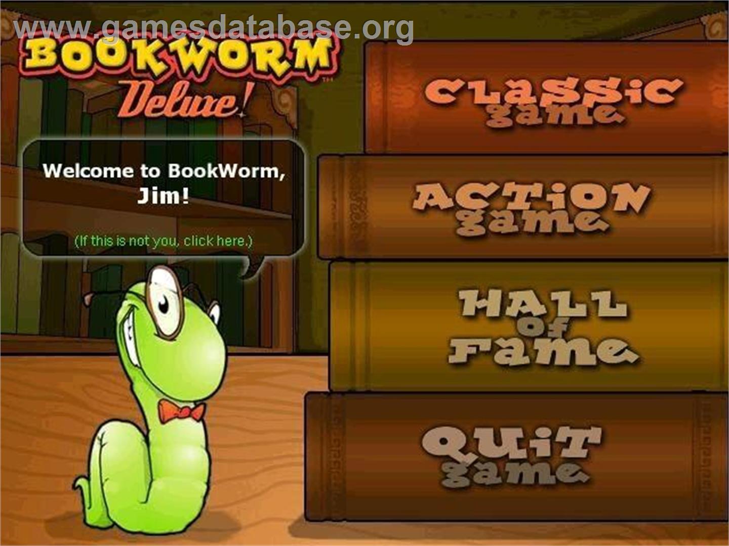 Bookworm Deluxe - Microsoft Windows - Artwork - Title Screen