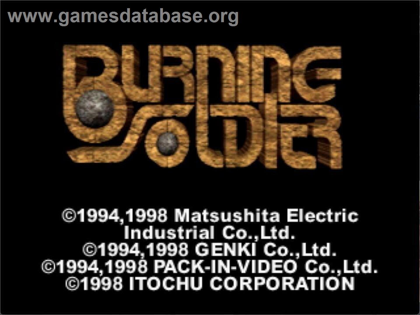 Burning Soldier - Microsoft Windows - Artwork - Title Screen