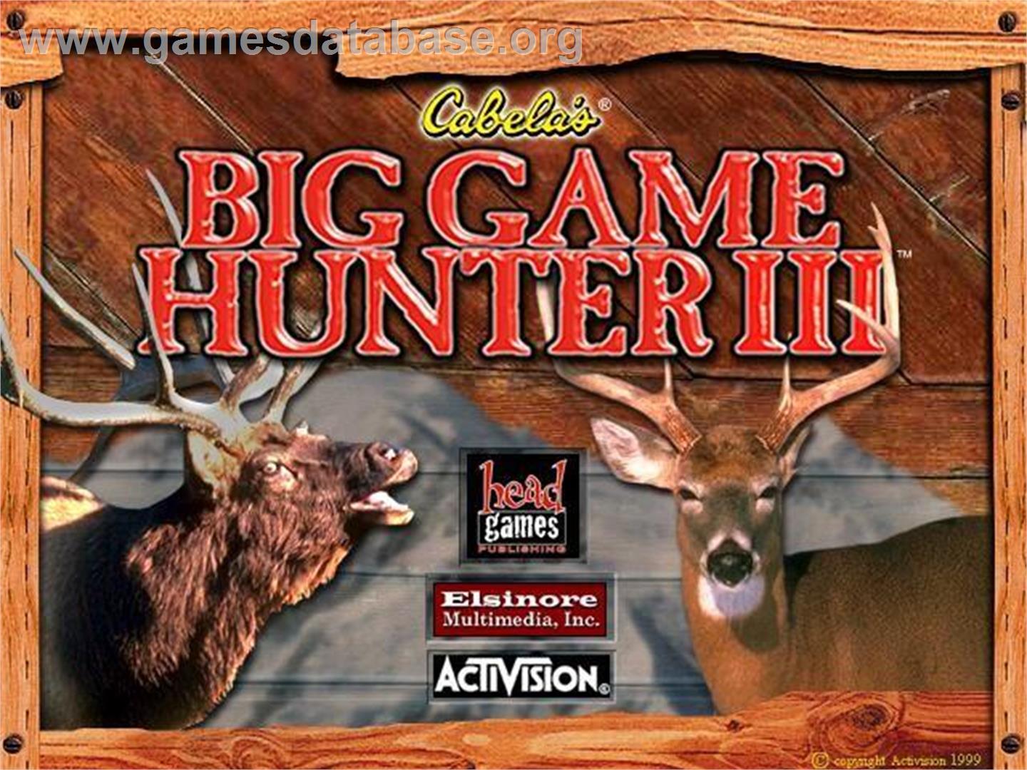 Cabela's Big Game Hunter 2 - Microsoft Windows - Artwork - Title Screen