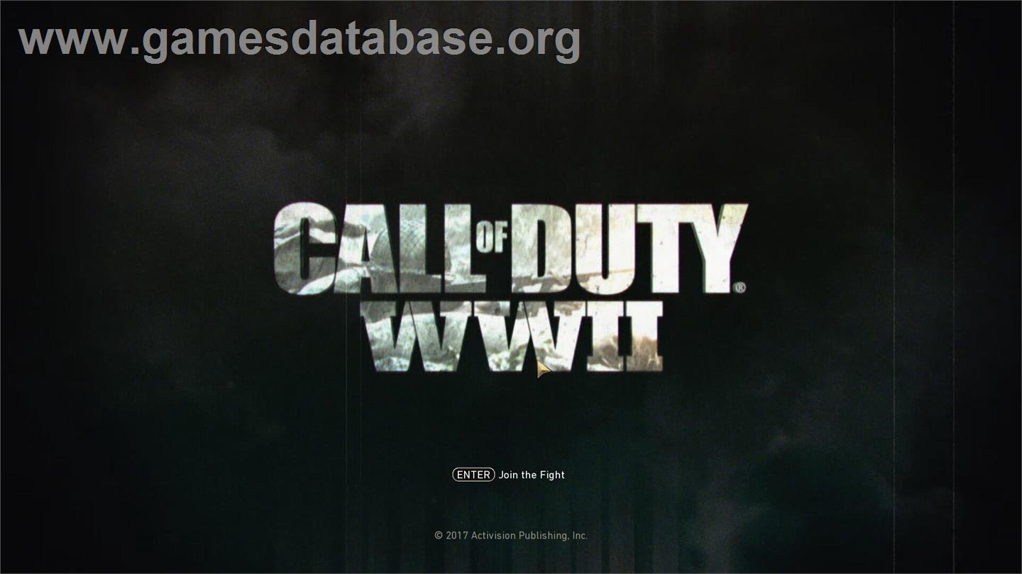 Call Of Duty - Wwii - Microsoft Windows - Artwork - Title Screen