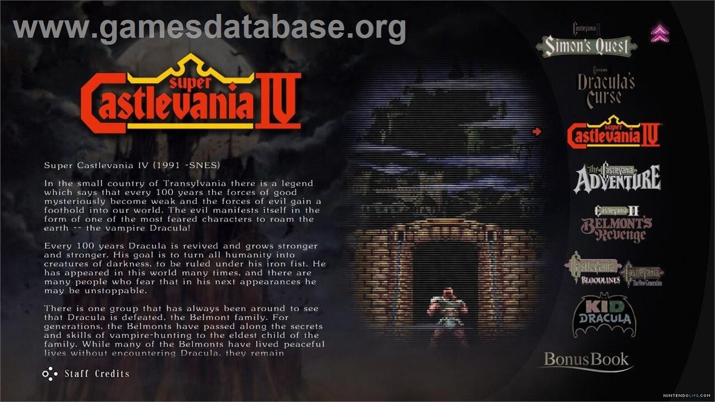 Castlevania - Anniversary Collection - Microsoft Windows - Artwork - Title Screen