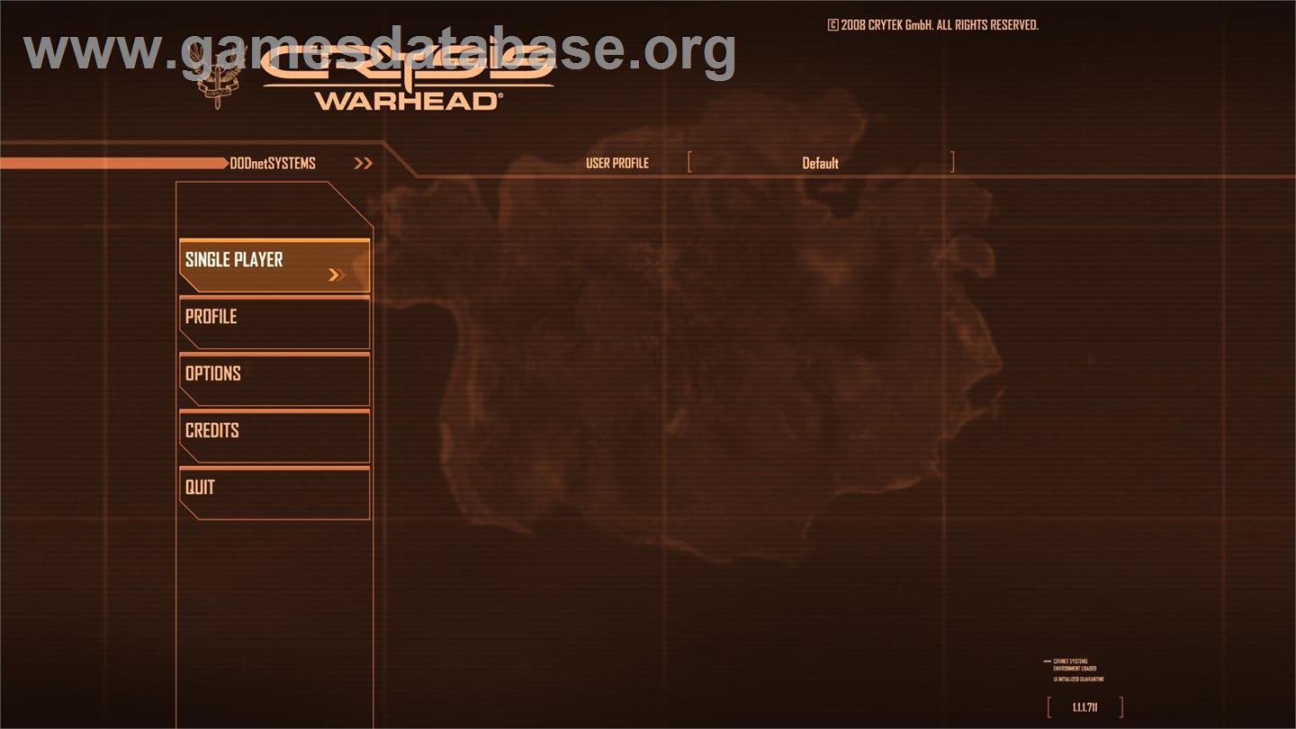 Crysis - Warhead - Microsoft Windows - Artwork - Title Screen