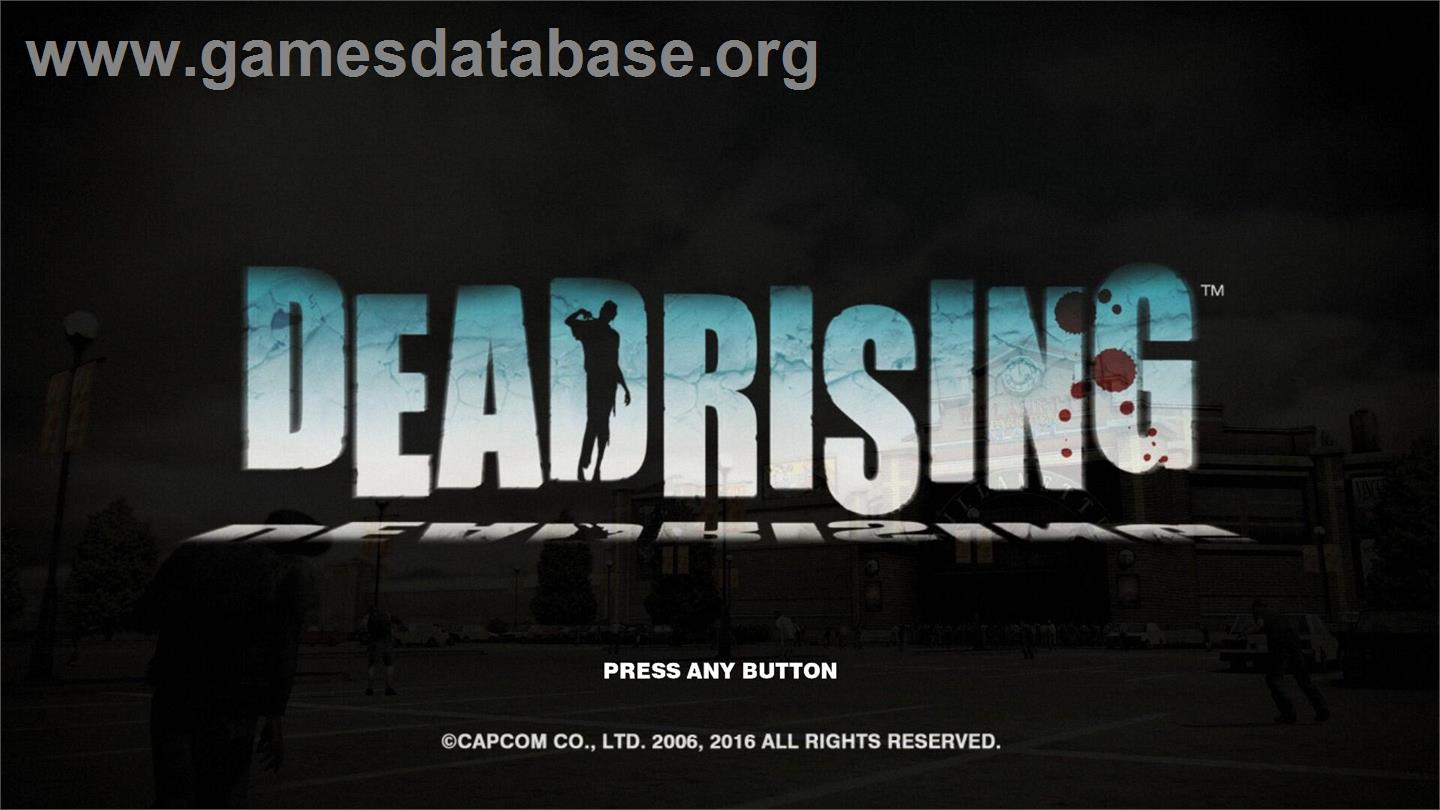 Dead Rising - Microsoft Windows - Artwork - Title Screen