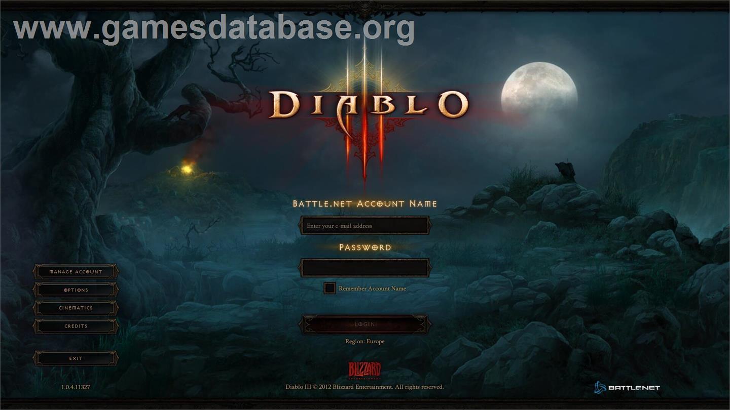 Diablo 3 - Microsoft Windows - Artwork - Title Screen