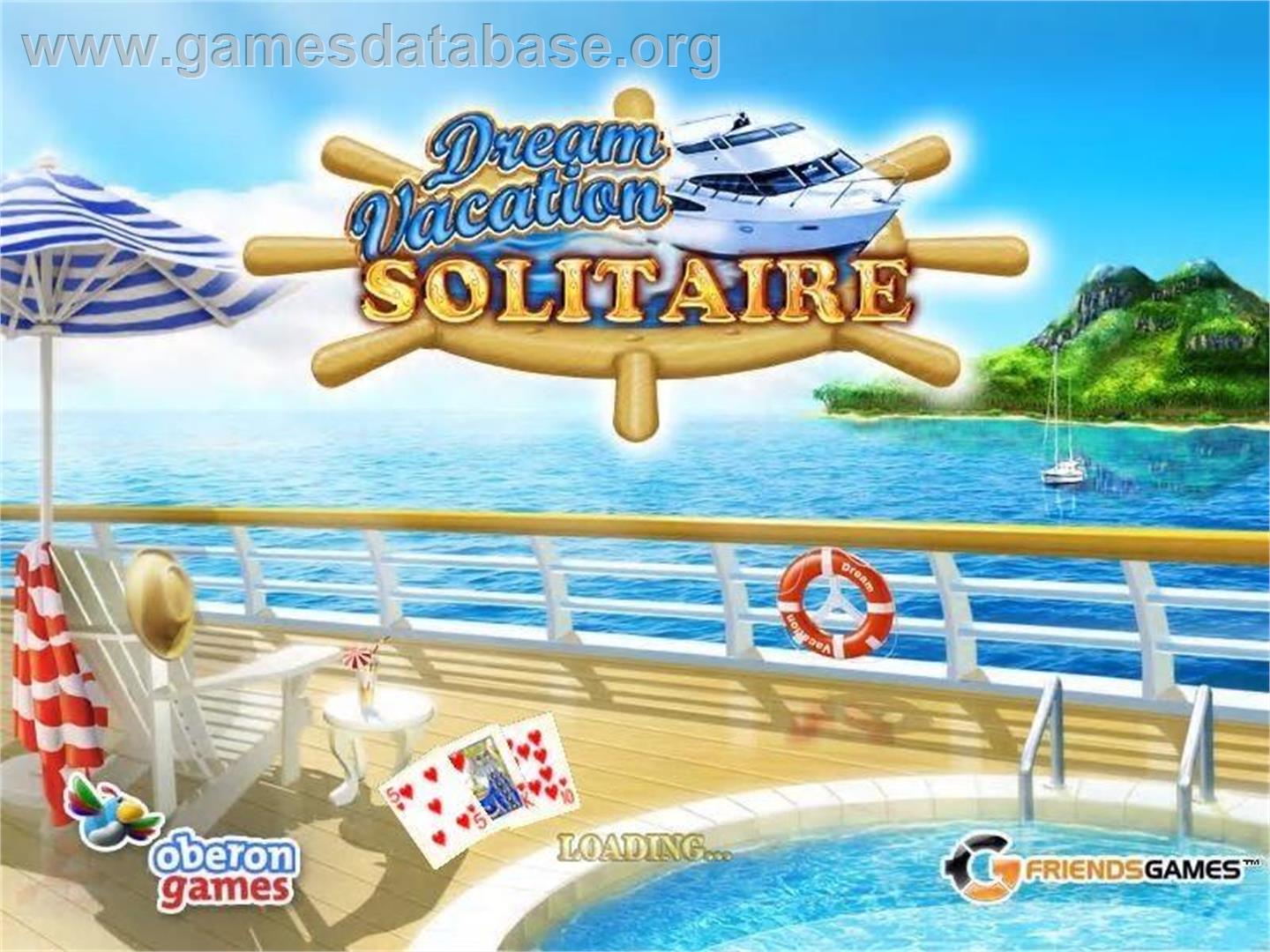 Dream Vacation Solitaire - Microsoft Windows - Artwork - Title Screen