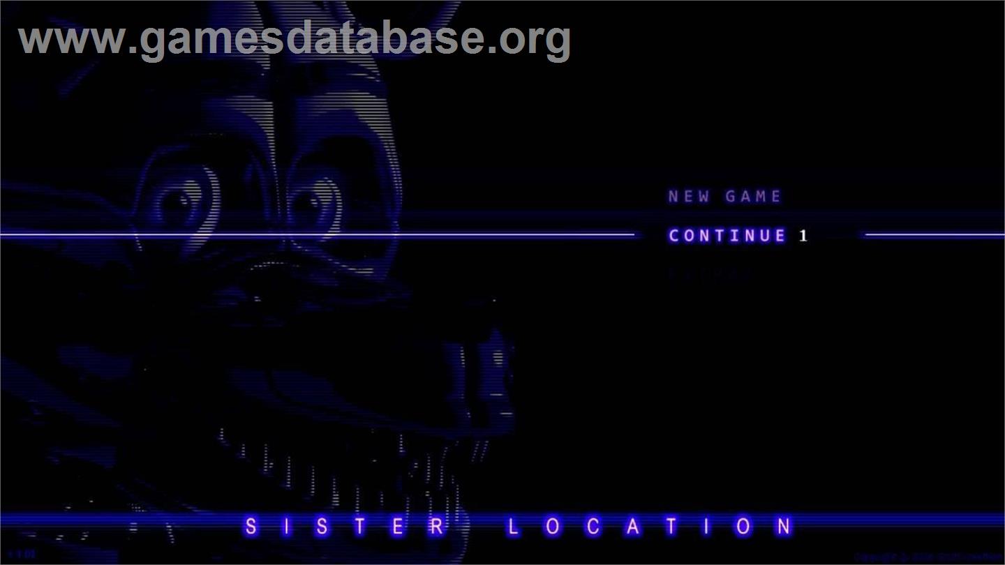 Five Nights at Freddy's - Sister Location - Microsoft Windows - Artwork - Title Screen