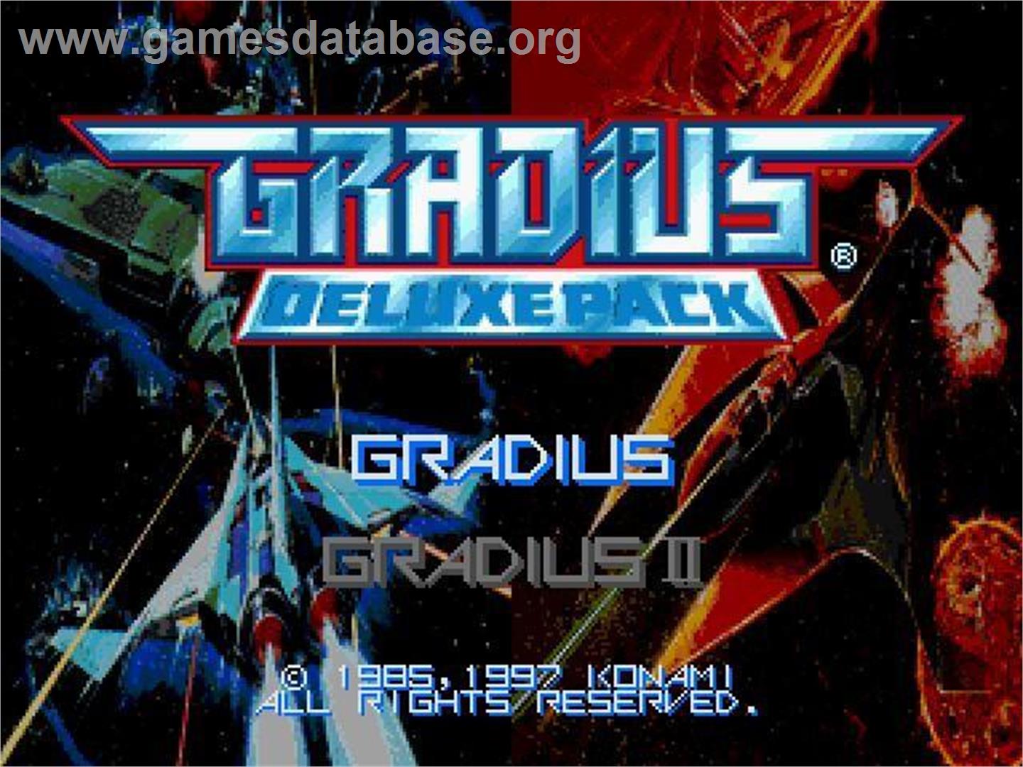 Gradius Deluxe Pack - Microsoft Windows - Artwork - Title Screen