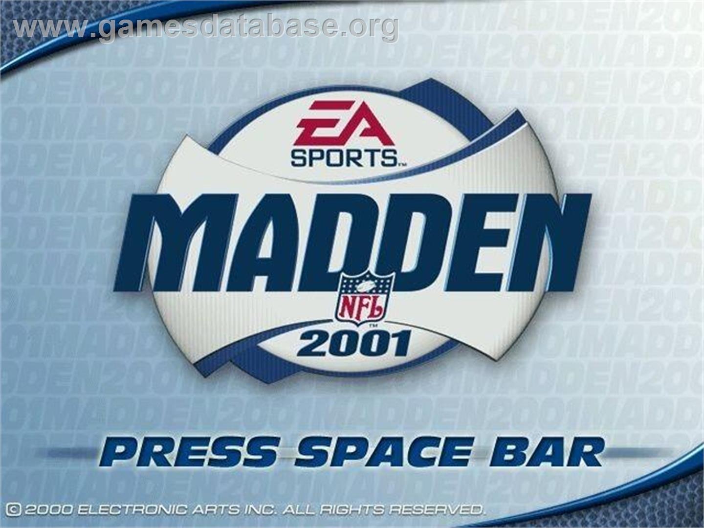 Madden NFL 2001 - Microsoft Windows - Artwork - Title Screen