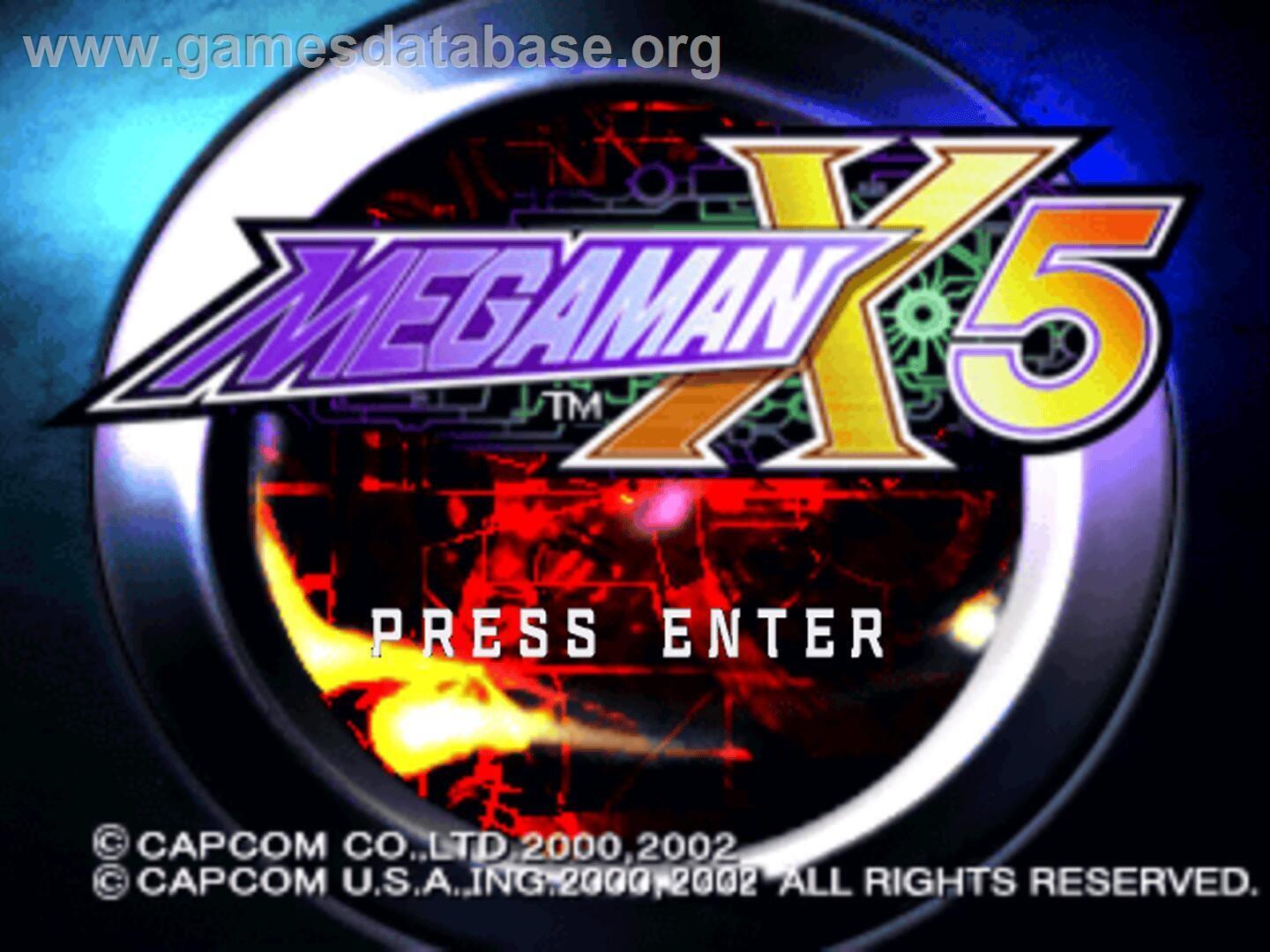 Mega Man X5 - Microsoft Windows - Artwork - Title Screen